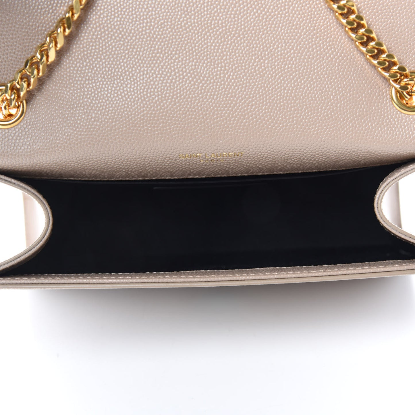 Grain De Poudre Small Monogram Kate Satchel Dark Beige