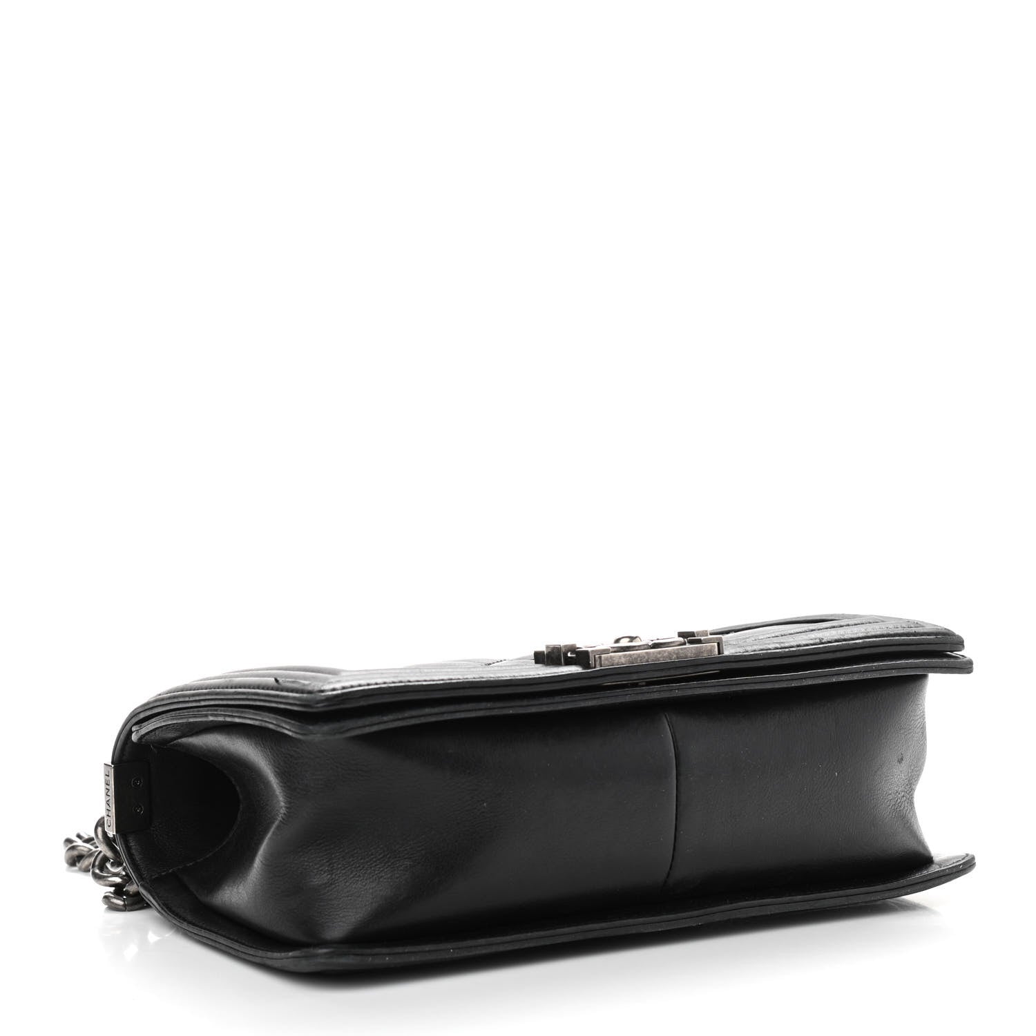 Chanel Calfskin Double Stitch Medium Boy Flap Black 4 of 12