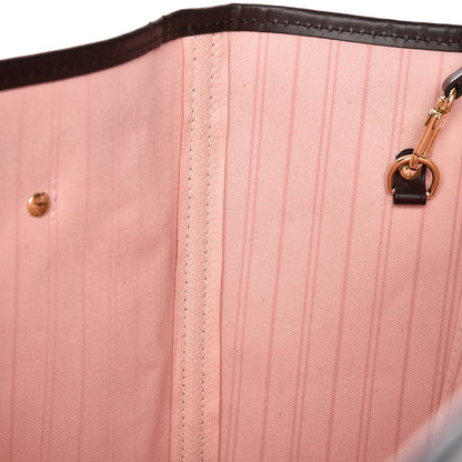 Louis Vuitton Damier Ebene Neo Neverfull MM Rose Ballerine 9 of 9