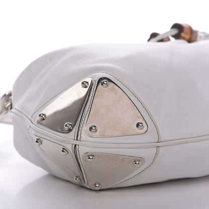 Gucci Calfskin Medium Indy Top Handle Hobo White 7 of 10