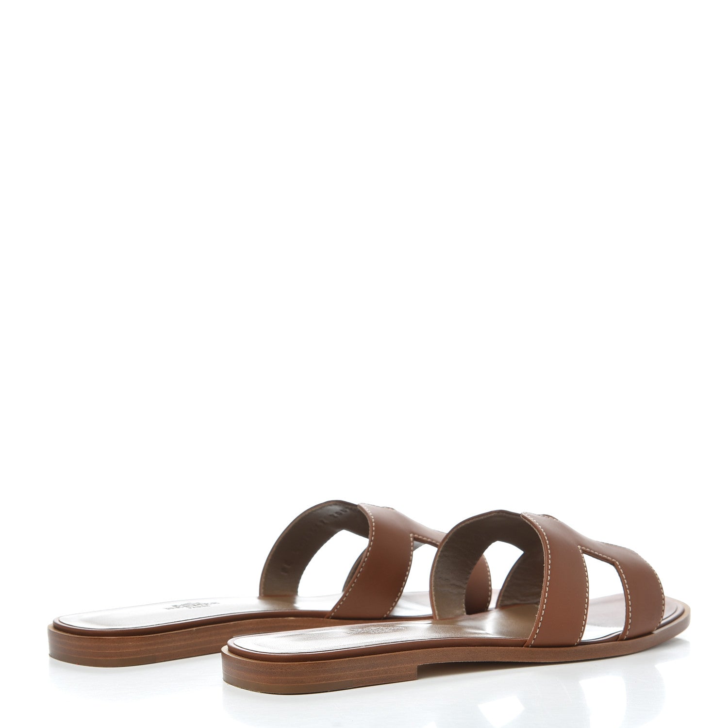Hermes Box Calfskin Oran Sandals 39 Gold 4 of 12