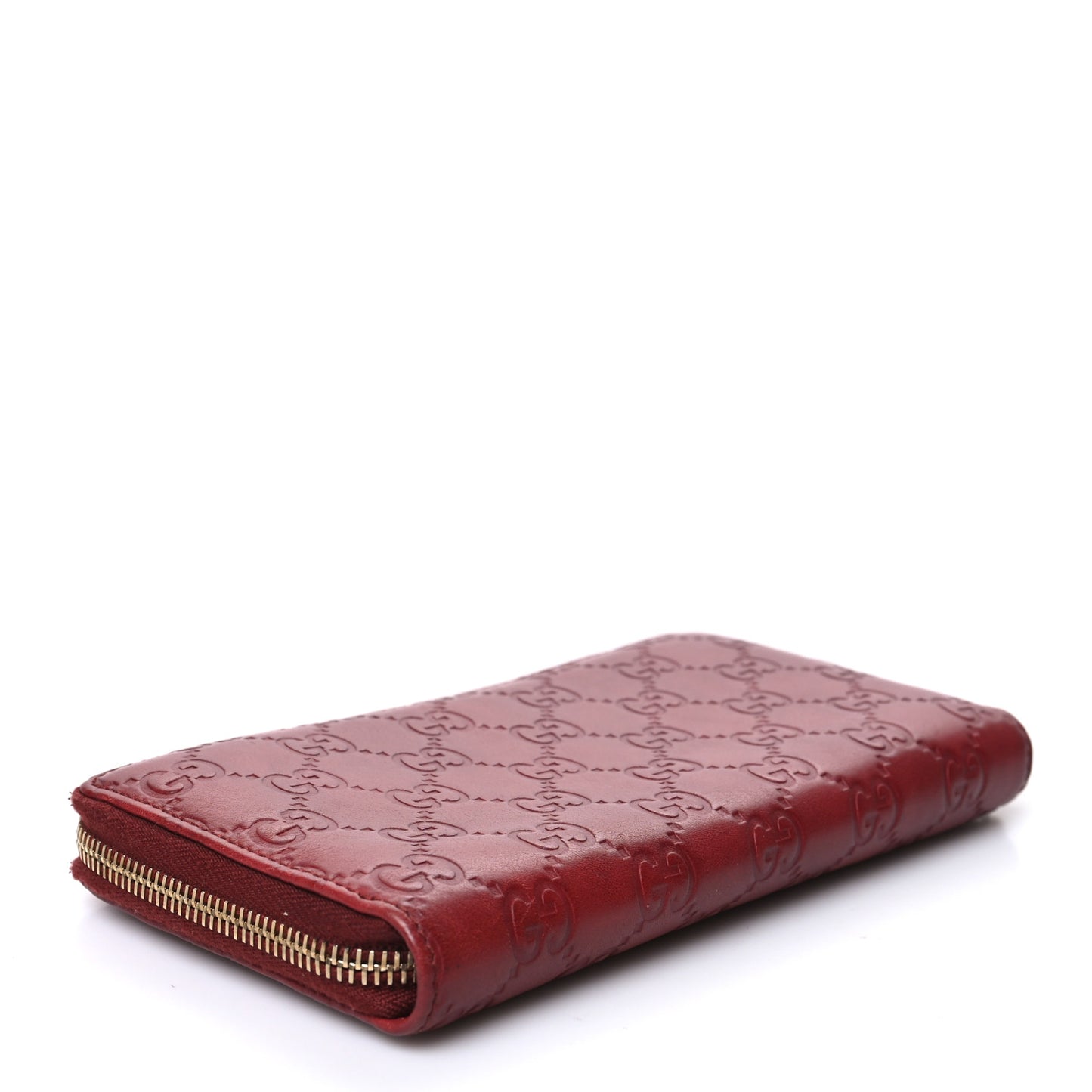 Guccissima GG Pierce Zip Around Wallet Red
