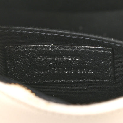 Saint Laurent Grain De Poudre Matelasse Chevron Quilted Round Vinyle Camera Bag Crema Soft 7 of 11