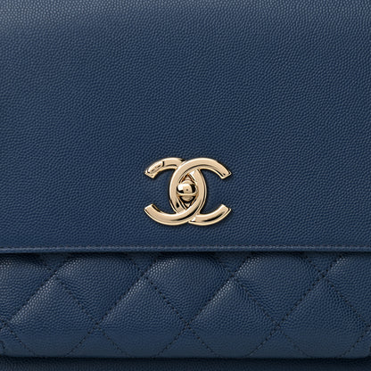 Chanel Caviar Quilted Large Business Affinity Flap Blue 8 of 11