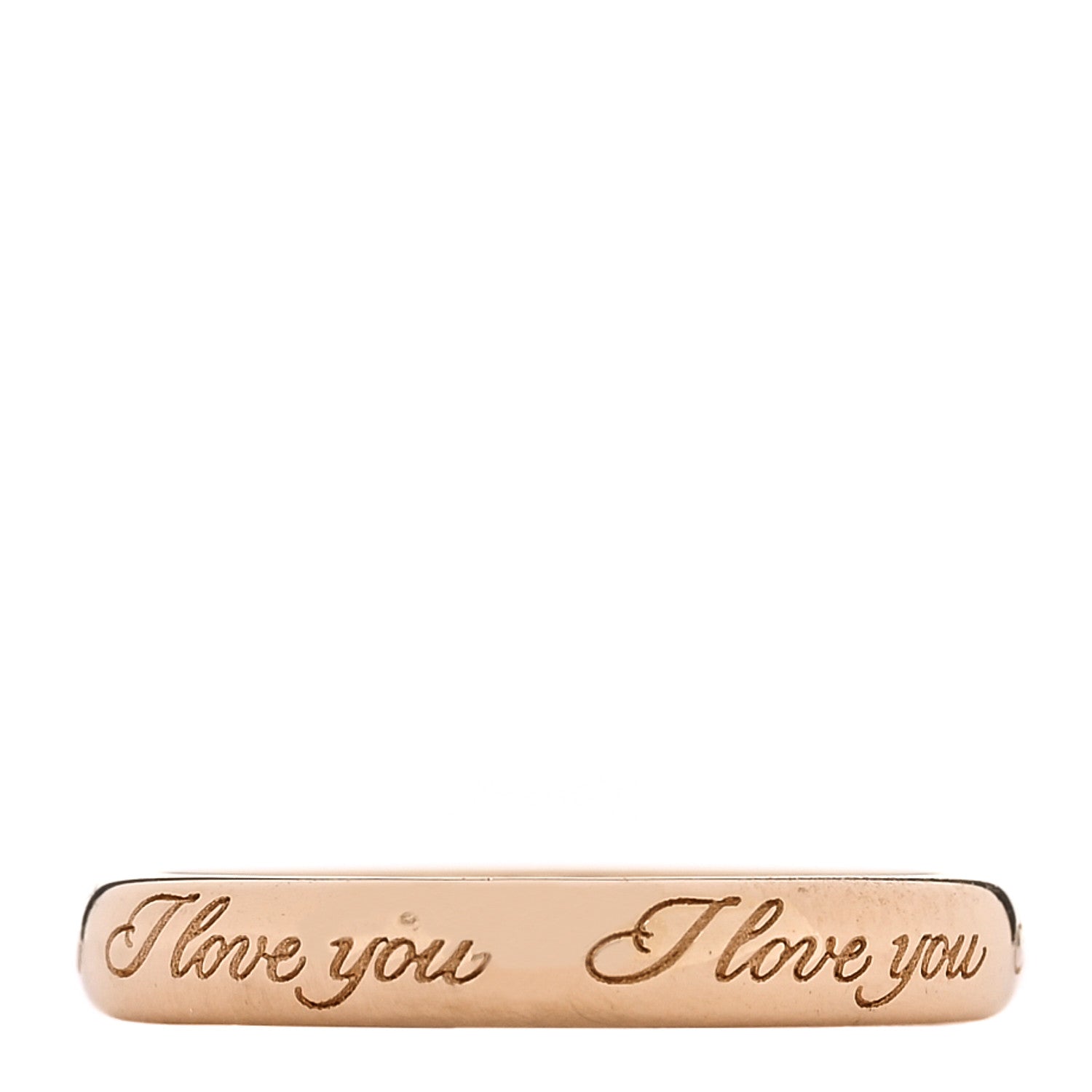 Tiffany 18K Rose Gold Notes I Love You Ring 52 6 3 of 5