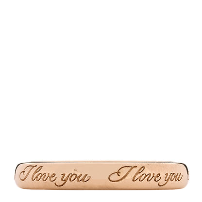 Tiffany 18K Rose Gold Notes I Love You Ring 52 6 3 of 5