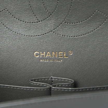 Chanel Lambskin Quilted Jumbo Double Flap Grey 6 of 11