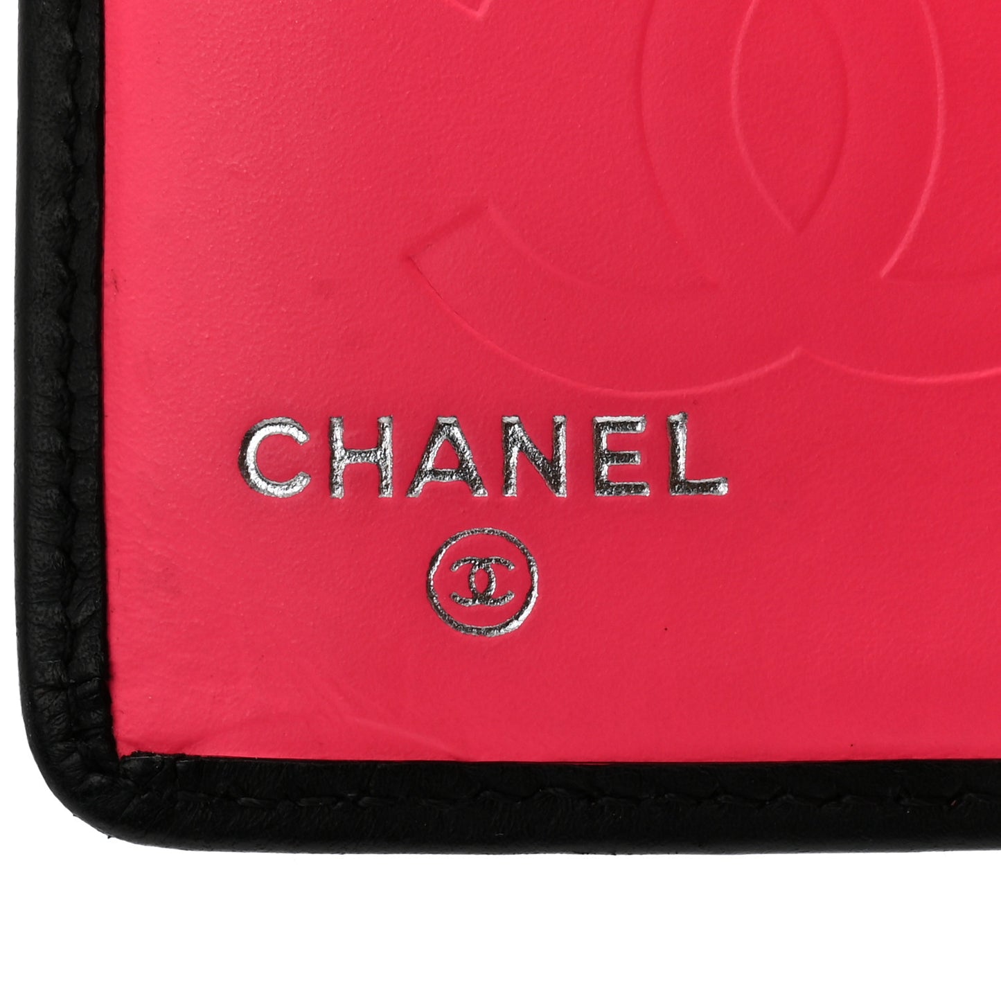 Calfskin Quilted Cambon Yen Wallet Black