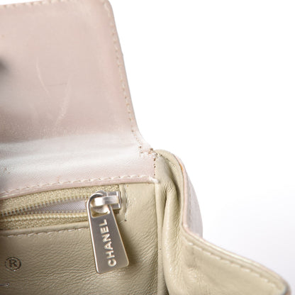 Chanel Iridescent Lambskin Quilted Round Handle Mini Flap 10 of 12