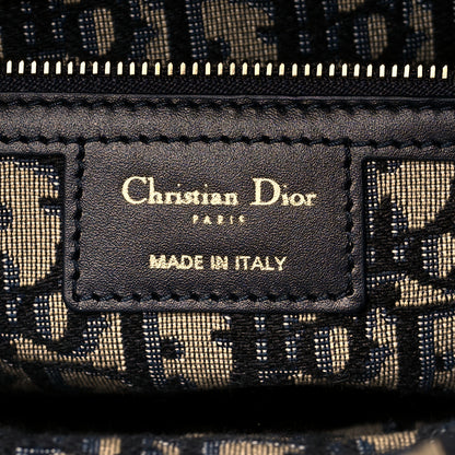 Christian Dior Wicker Oblique Basket Bag Blue 5 of 11
