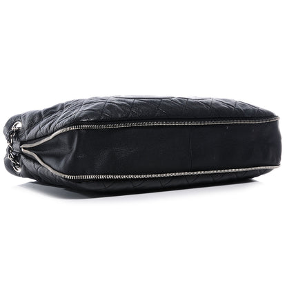 Chanel Caviar Expandable Zip Shoulder Bag Black 4 of 7