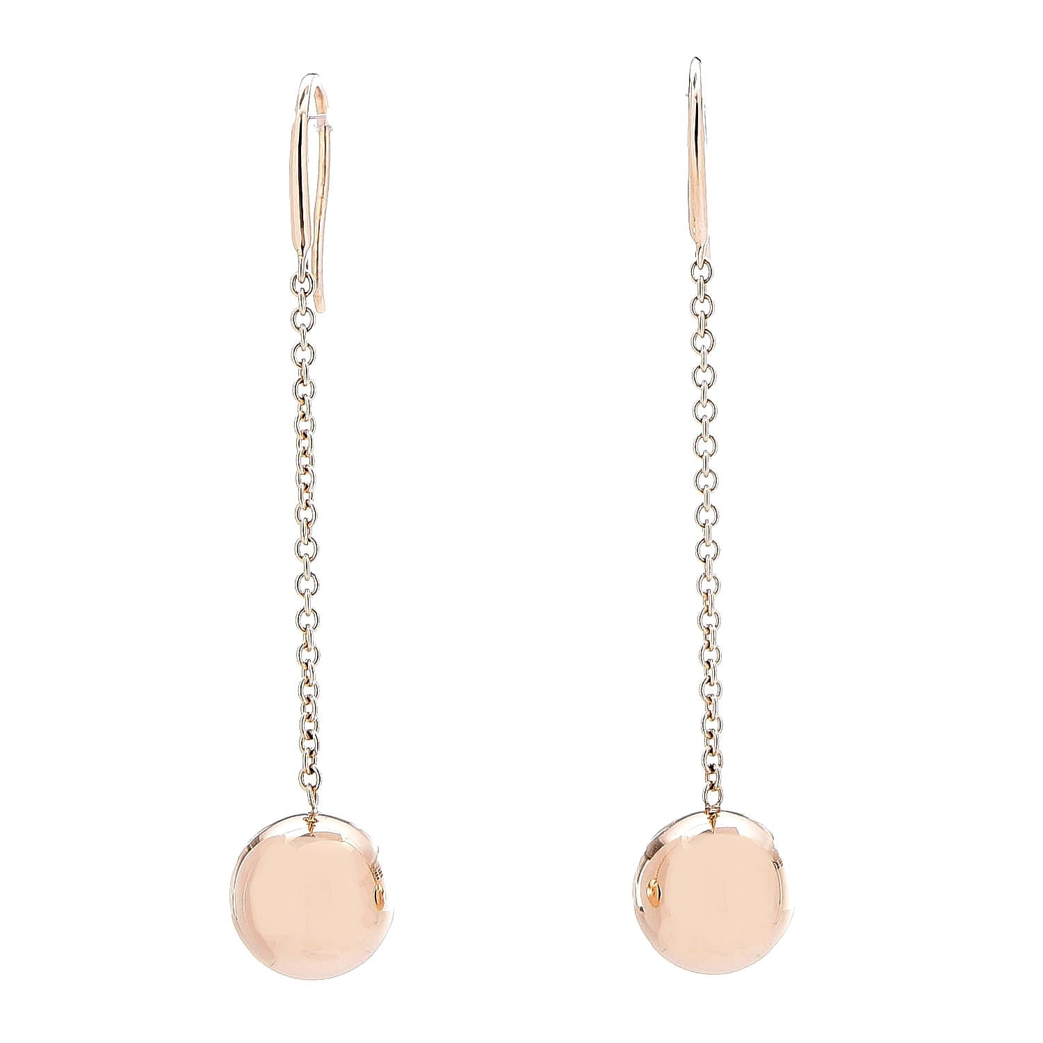 Tiffany 18K Yellow Gold 10mm HardWear Ball Hook Drop Earrings 1 of 5