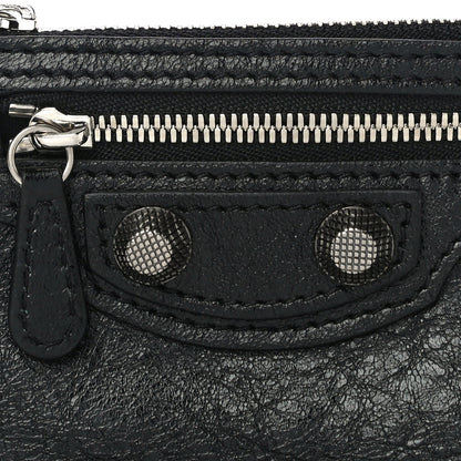 Balenciaga Agneau Giant 12 Silver Hardware Coin Purse Black 8 of 10