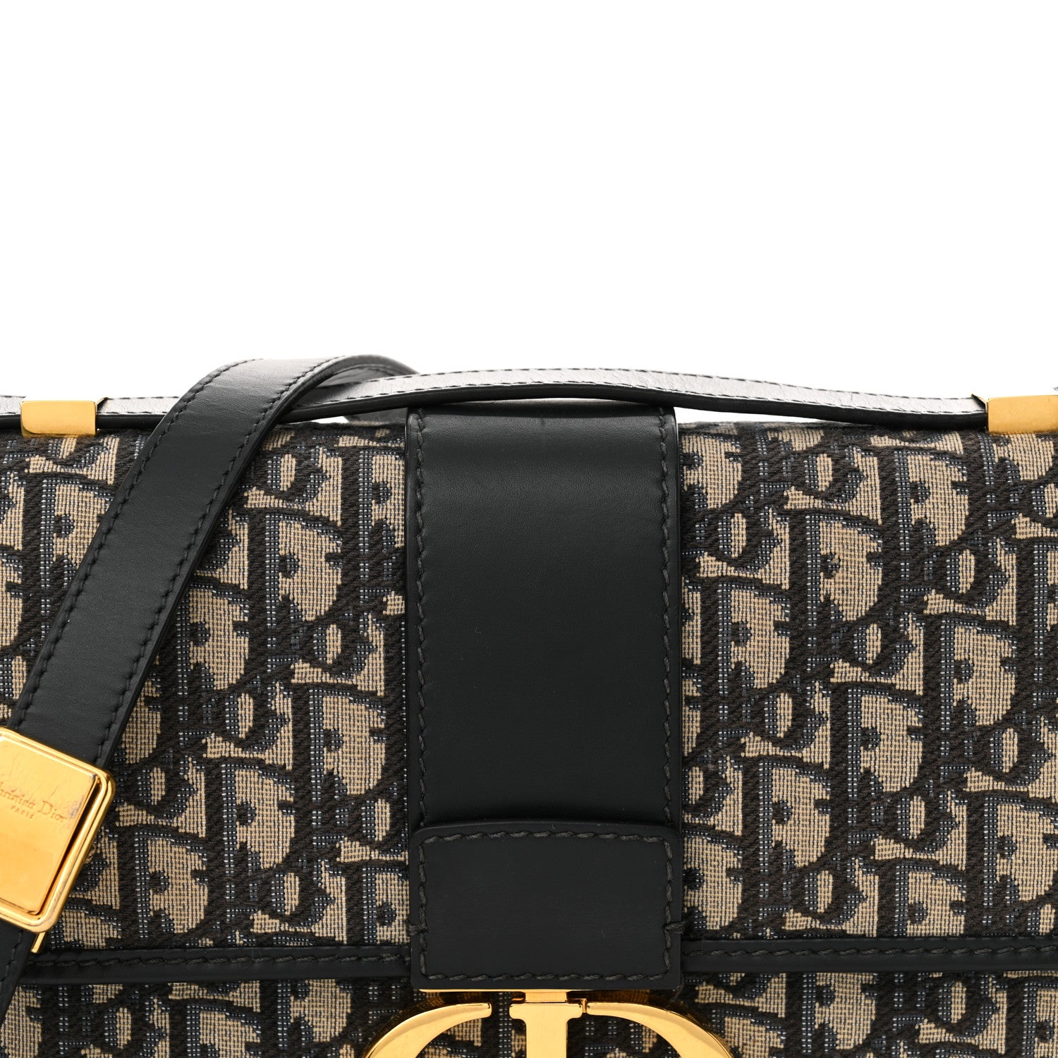 Christian Dior Oblique 30 Montaigne Flap Bag Blue 8 of 12