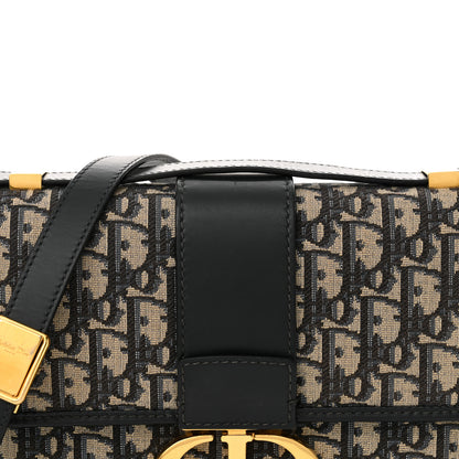 Christian Dior Oblique 30 Montaigne Flap Bag Blue 8 of 12