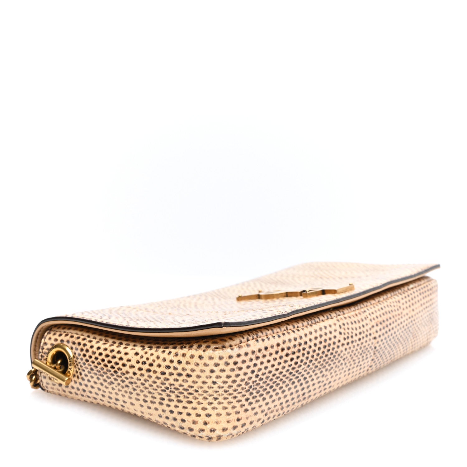 Saint Laurent Calfskin Snakeskin Embossed Monogram Kate 99 Dark Tangerine Brown 4 of 10