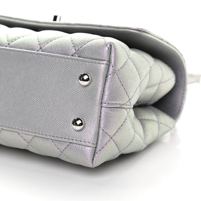 Chanel Iridescent Caviar Quilted Mini Coco Handle Flap Purple 9 of 9