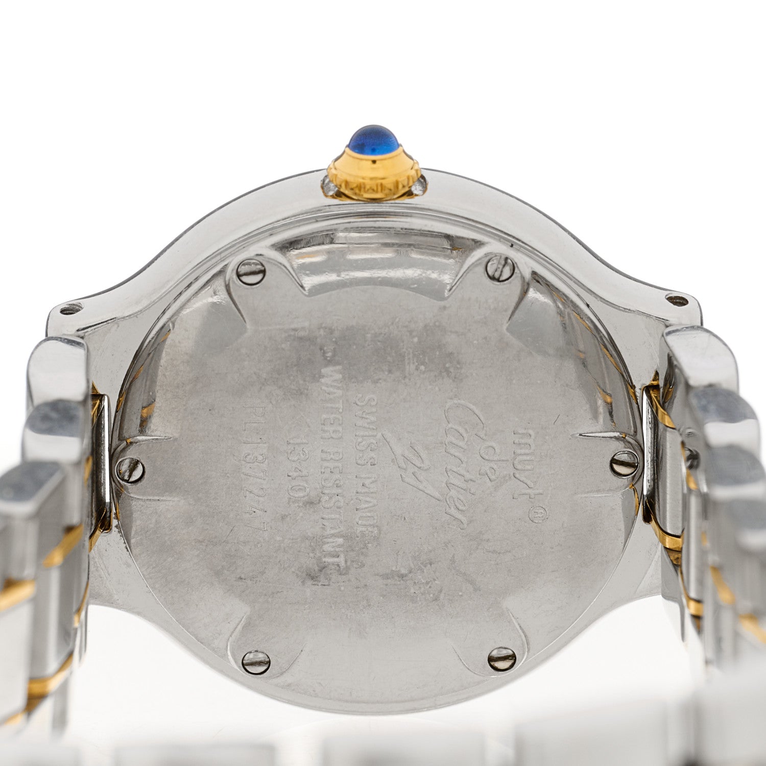 Cartier Stainless Steel 18K Yellow Gold 28mm Must de 21 Quartz Watch 4 of 4