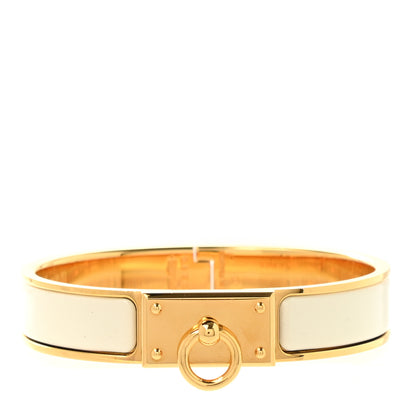 Hermes Enamel Clic Anneau Bracelet PM Craie 1 of 5