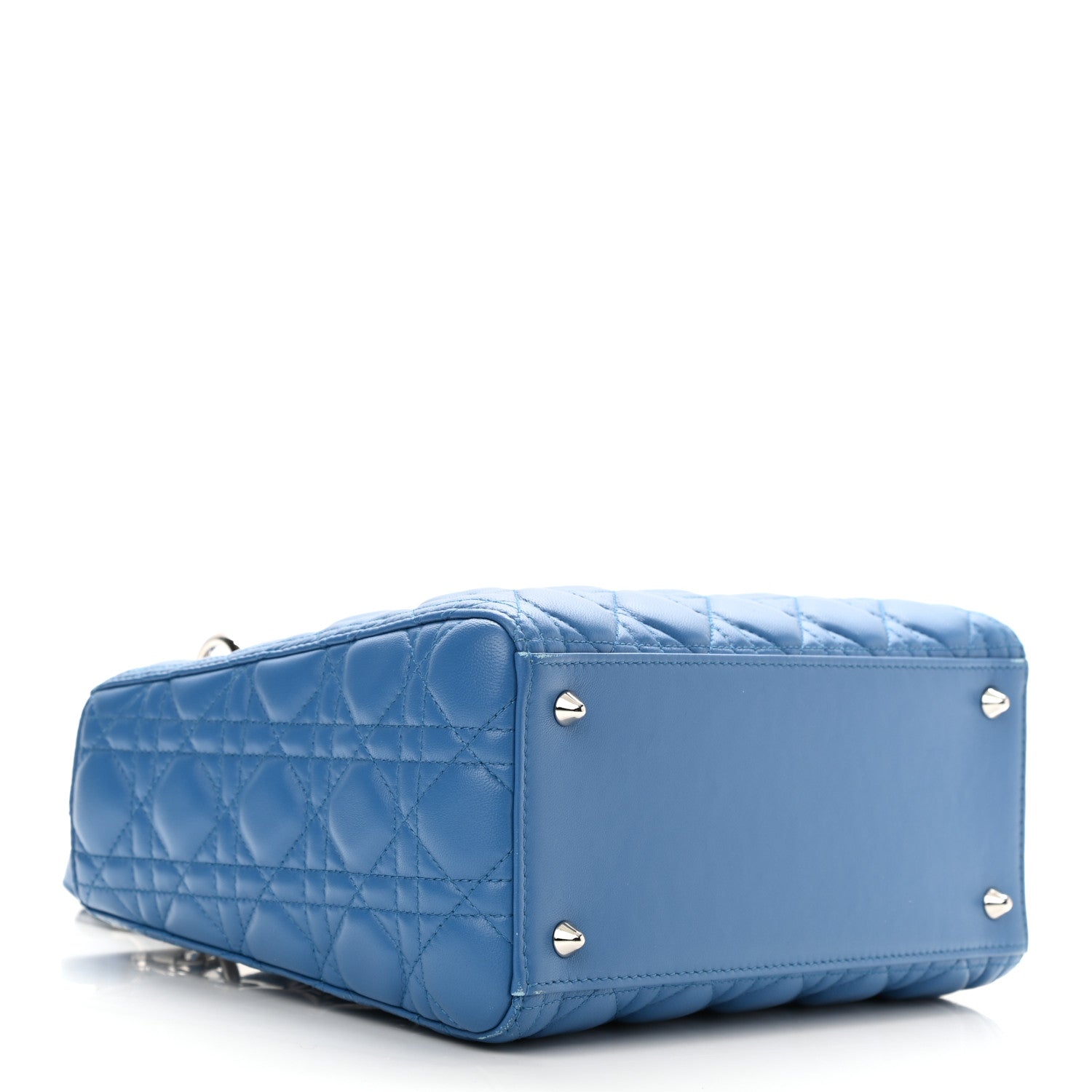 Christian Dior Lambskin Cannage Medium Lady Dior Blue Pastel 4 of 10