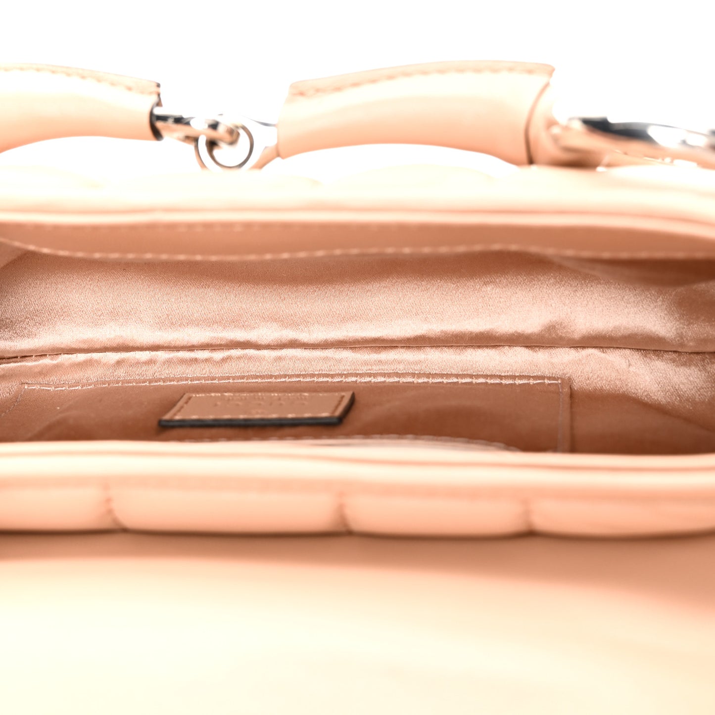 Nappa Vertical Matelasse Small Maxi Horsebit Chain Shoulder Bag Beige
