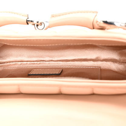 Gucci Nappa Vertical Matelasse Small Maxi Horsebit Chain Shoulder Bag Beige 5 of 10