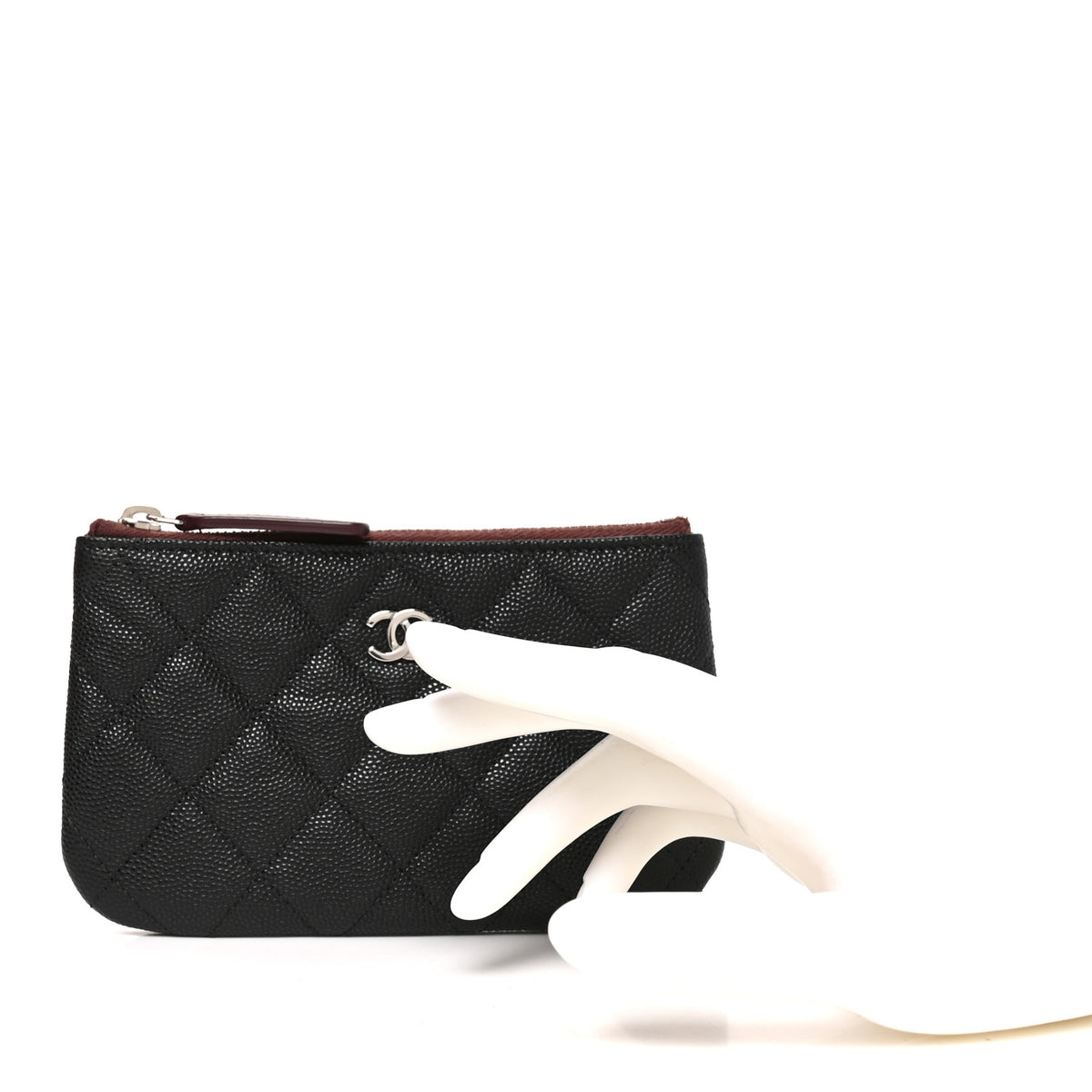 Chanel Caviar Quilted Small Cosmetic Case Black 2 of 8