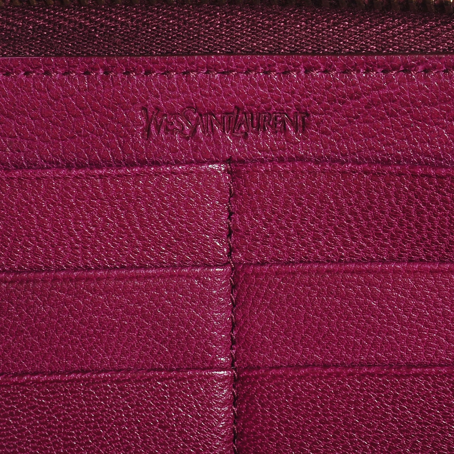 Chevre Belle De Jour Zip Around Wallet Dark Pink