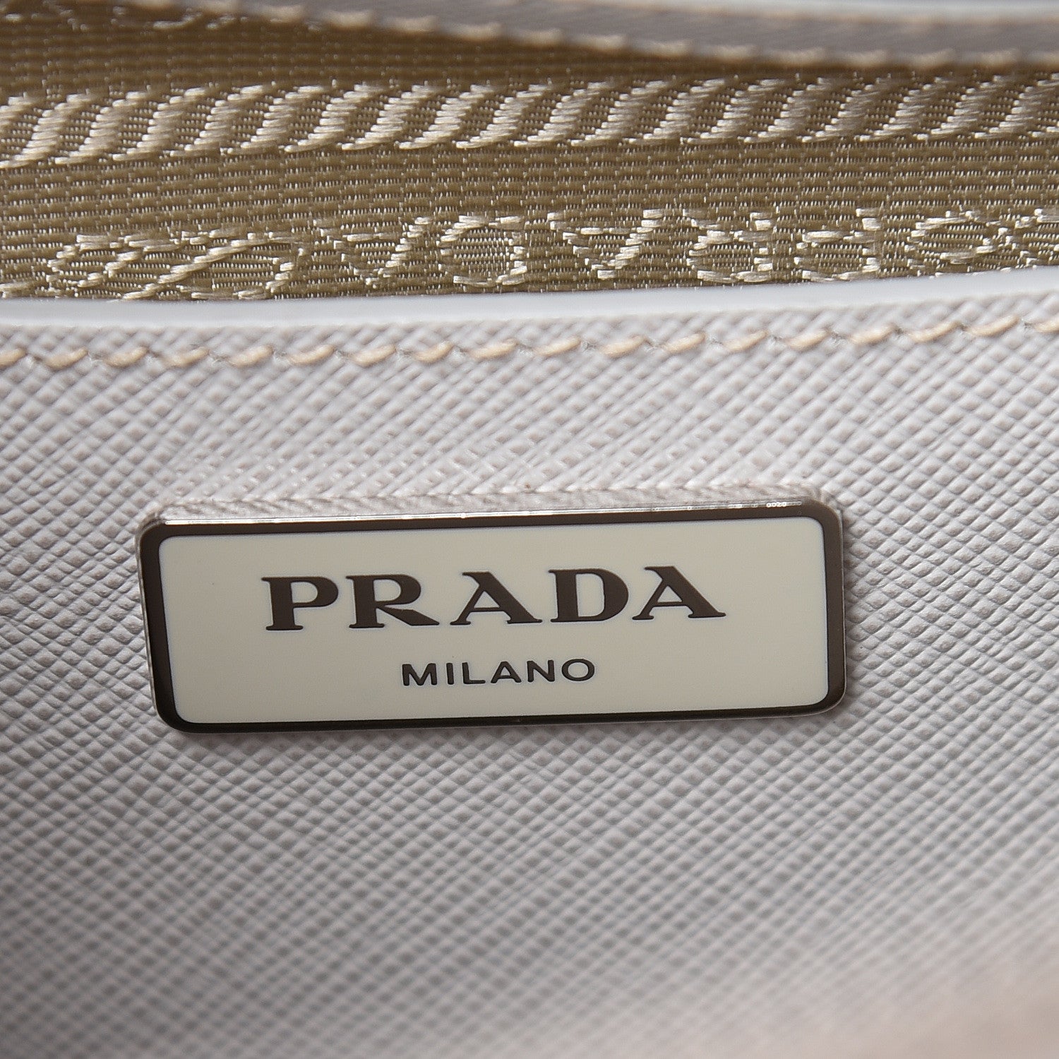 Prada Saffiano Lux Studded Crystal Medium Galleria Double Zip Tote Talco 10 of 12