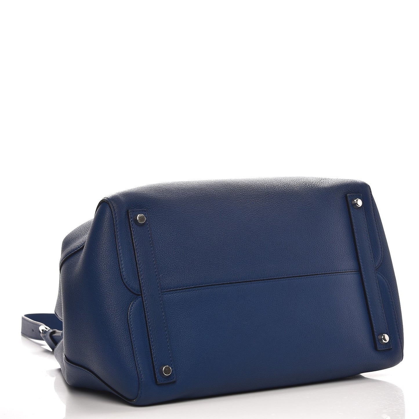 Supple Grained Calfskin Large Open Bar Tote Blue