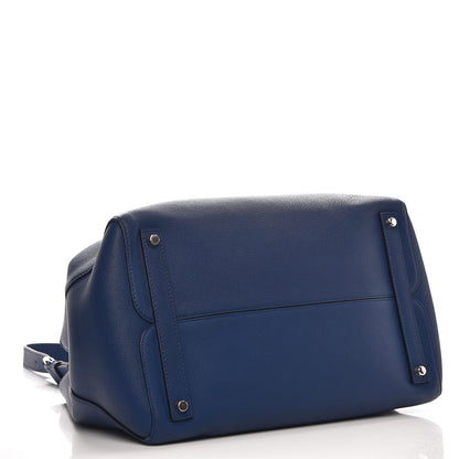 Christian Dior Supple Grained Calfskin Large Open Bar Tote Blue 5 of 12