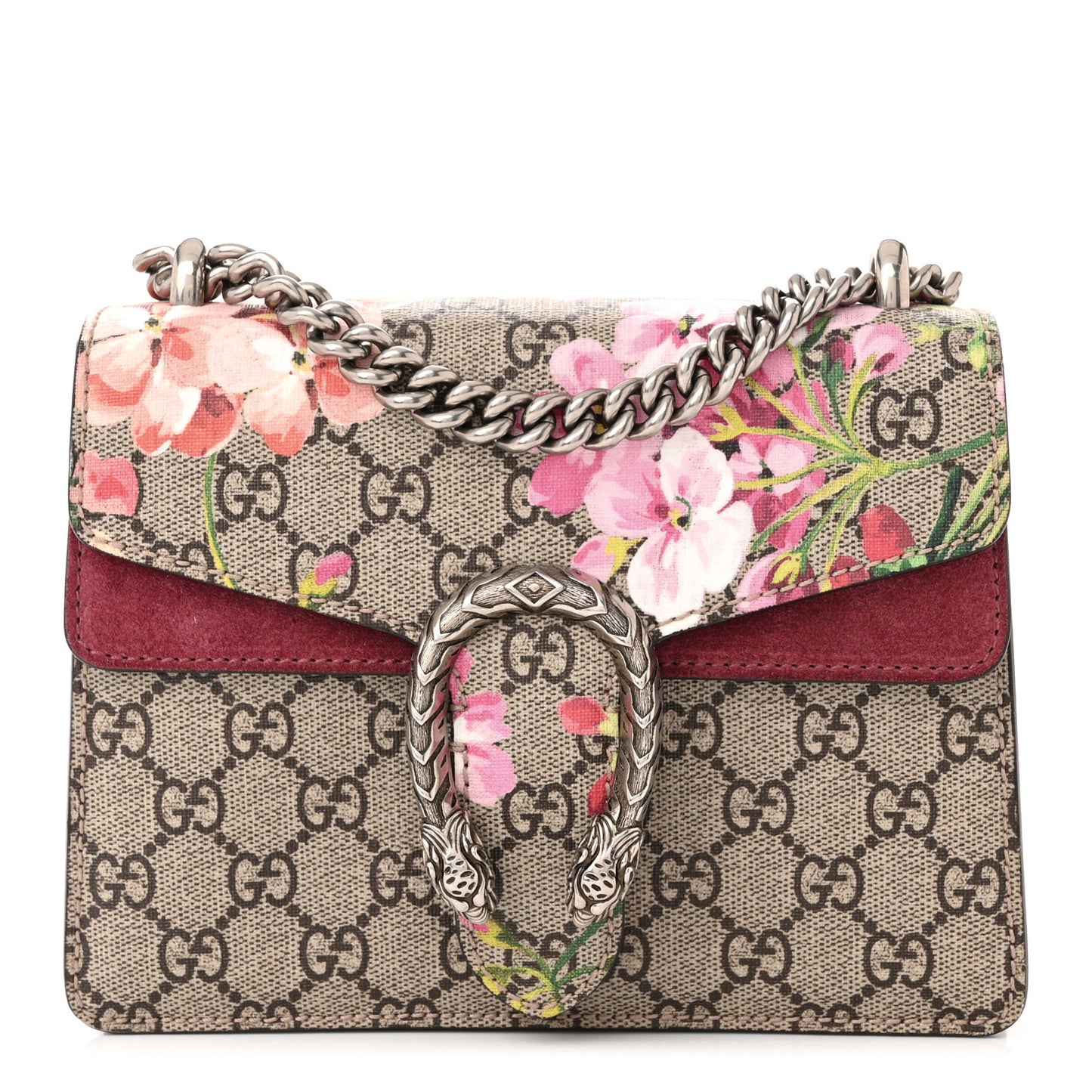GG Supreme Monogram Blooms Mini Dionysus Shoulder Bag Beige Multicolor Dry Rose