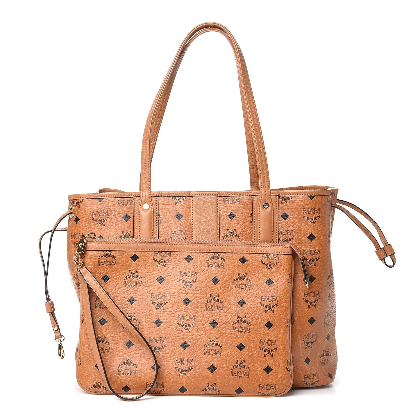 Visetos Medium Liz Reversible Shopper Tote Cognac