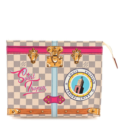 Louis Vuitton Damier Azur Summer Trunks Saint Tropez Toiletry Pouch 26 1 of 6