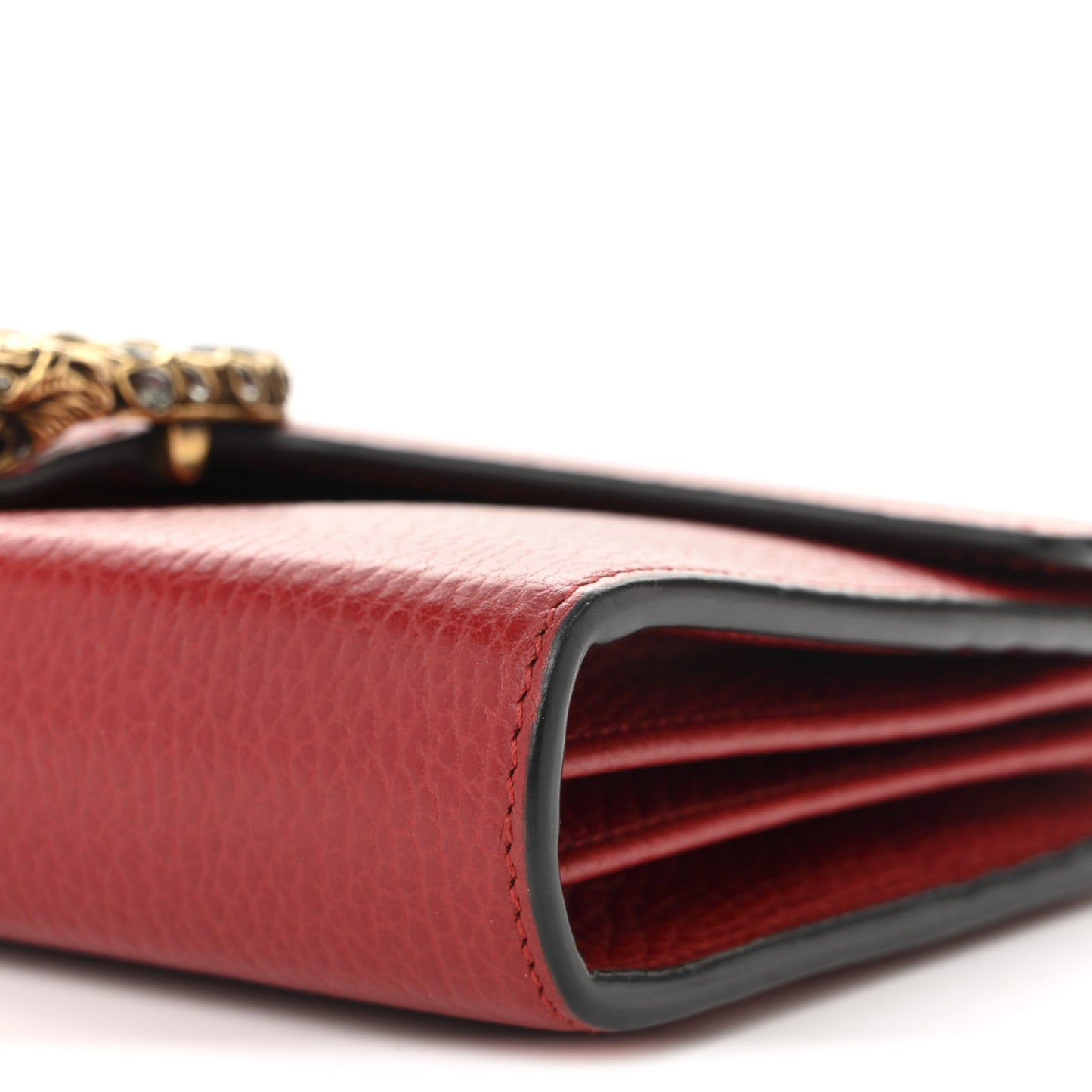 Calfskin Mini Dionysus Chain Wallet Hibiscus Red