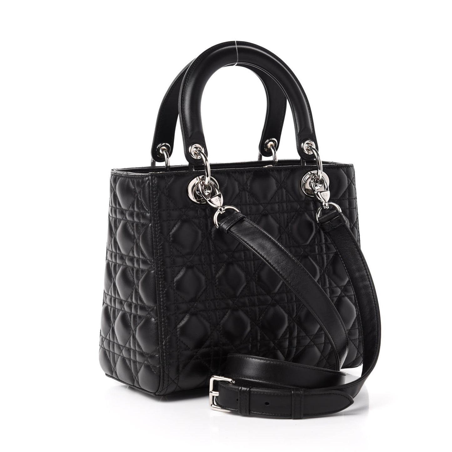 Lambskin Cannage Medium Lady Dior Black