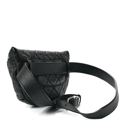 Chanel Grained Calfskin Quilted Waist Belt Bag Black 3 of 12