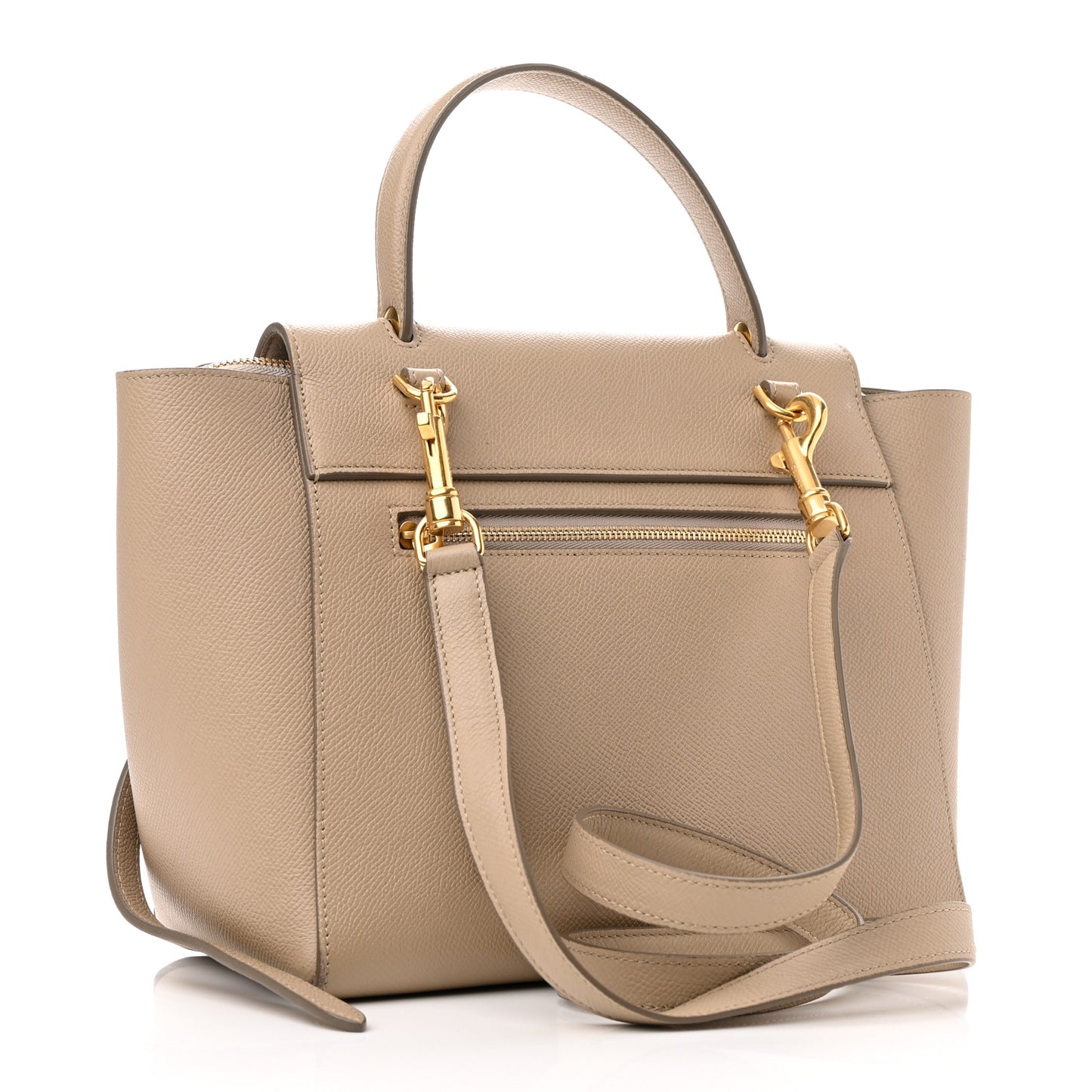 Grained Calfskin Micro Belt Bag Light Taupe