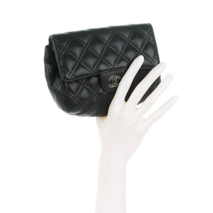 Chanel Lambskin Quilted Flap Cosmetic Case Black 2 of 7
