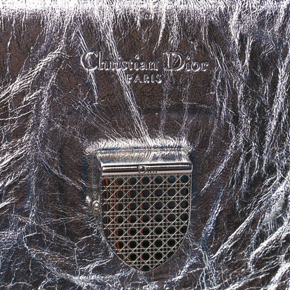 Christian Dior Metallic Calfskin Medium Diorever Flap Silver 6 of 17