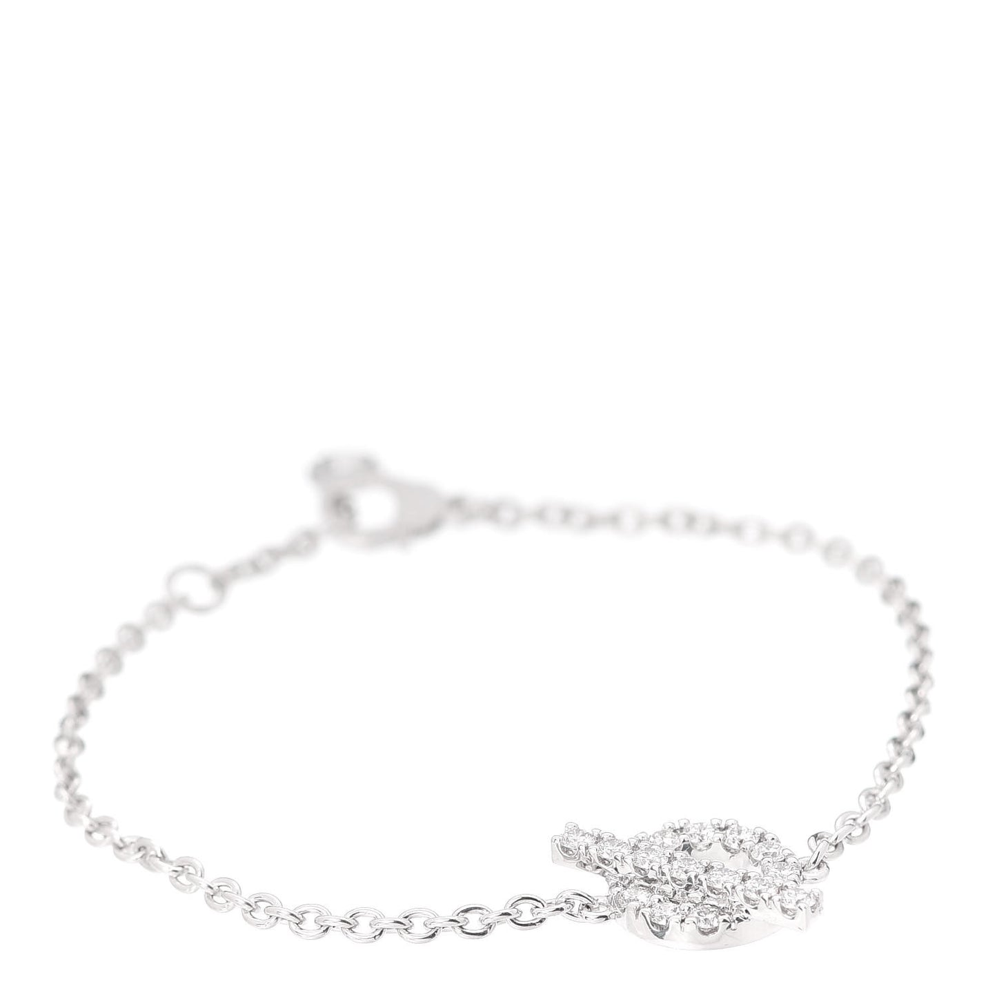 18K White Gold Diamond Finesse Bracelet XS