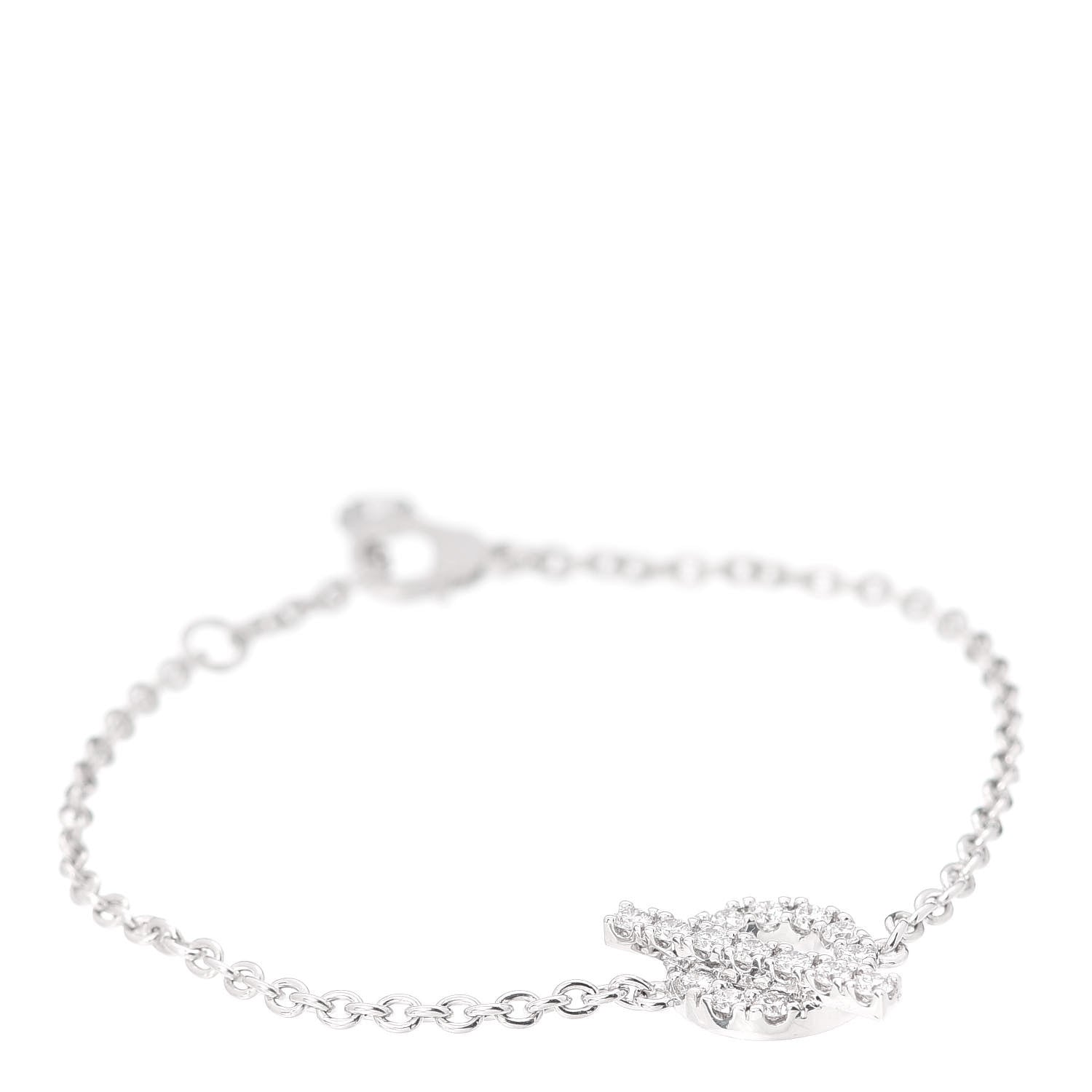 Hermes 18K White Gold Diamond Finesse Bracelet XS 1 of 5