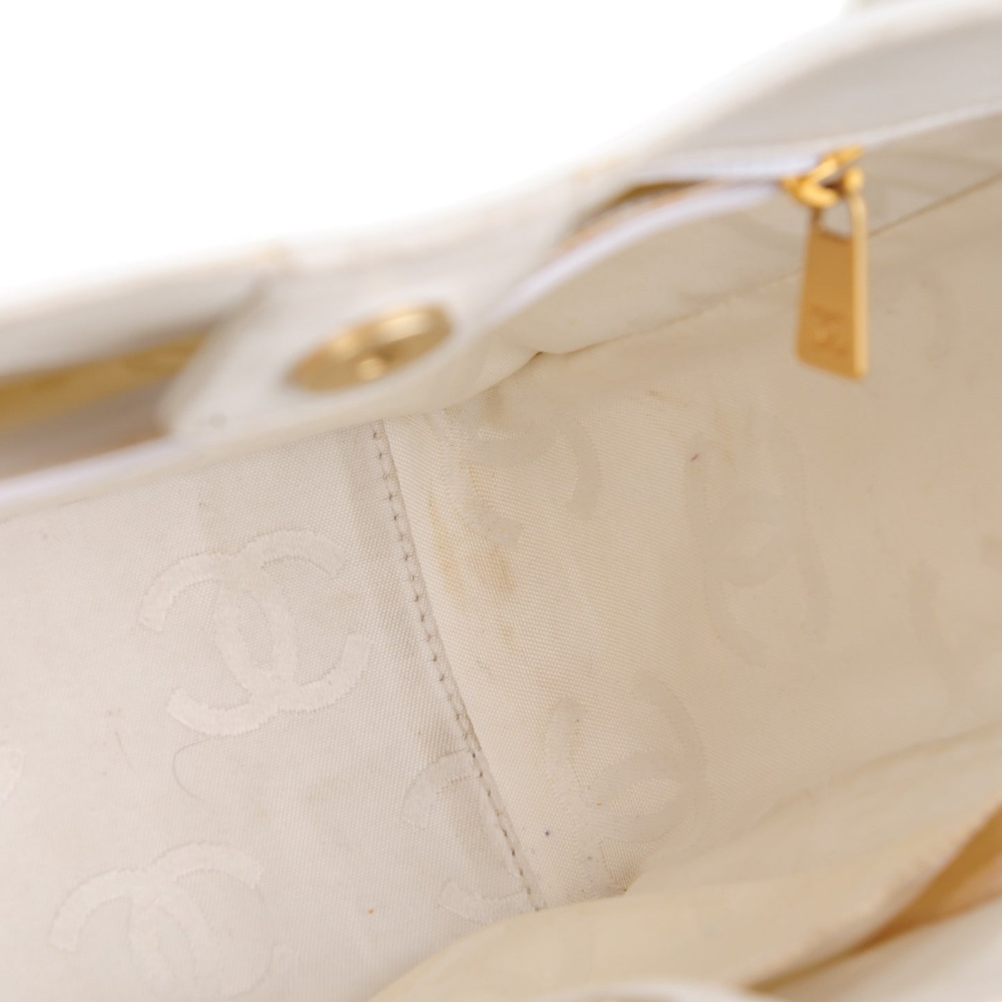 Patent CC Tote White