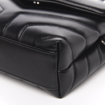 Saint Laurent Calfskin Y Quilted Monogram Toy Loulou Crossbody Bag Black 9 of 11