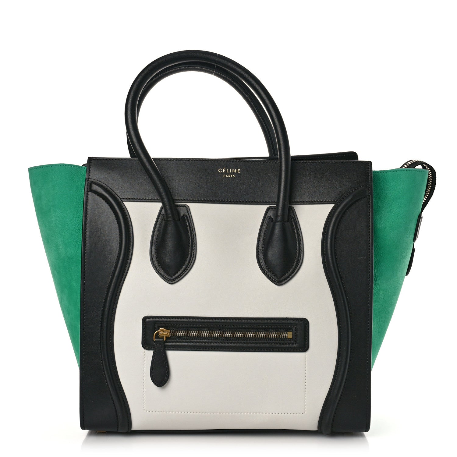 Celine Smooth Calfskin Nubuck Mini Tri-Color Luggage Palm 1 of 9