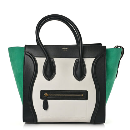 Celine Smooth Calfskin Nubuck Mini Tri-Color Luggage Palm 1 of 9