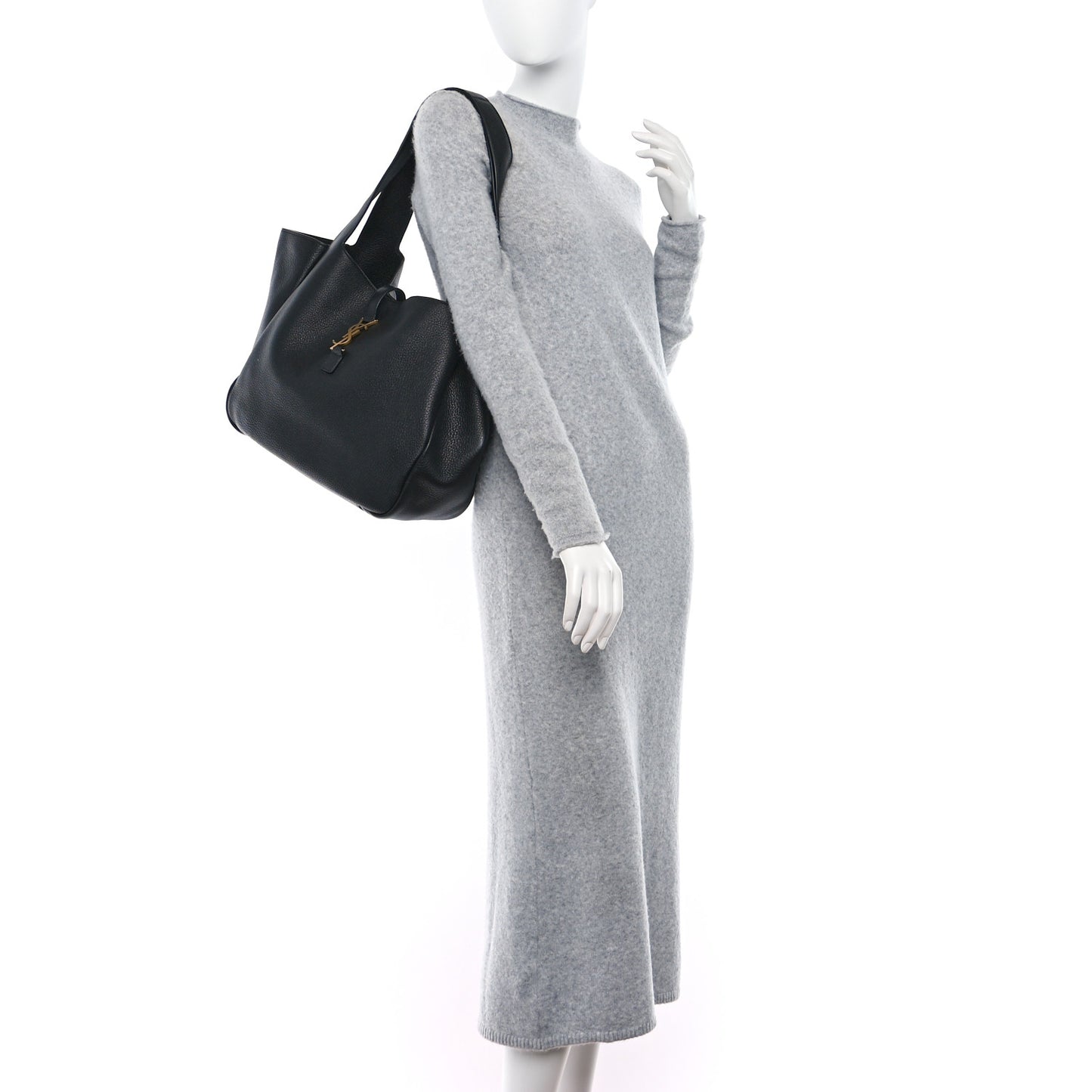 Grained Deerskin Bea Tote Black