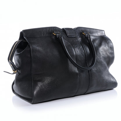 Saint Laurent Leather Large Cabas Chyc Black 3 of 7