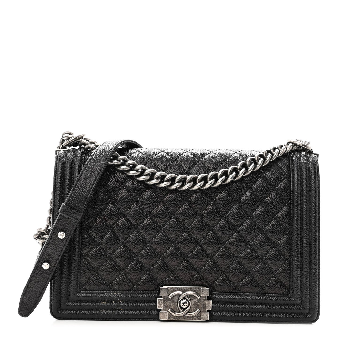 Caviar Quilted New Medium Boy Flap Black