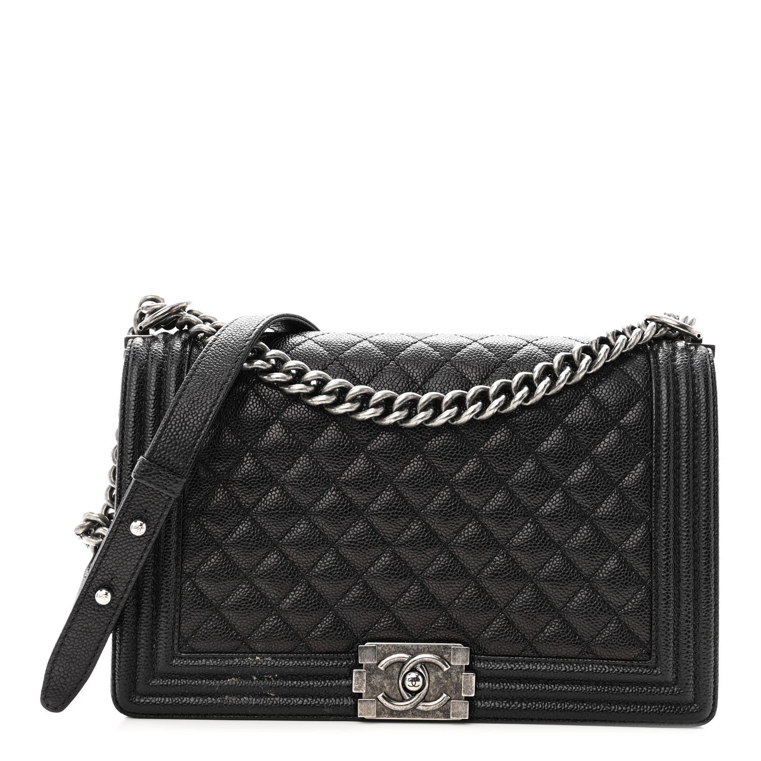 Chanel Caviar Quilted New Medium Boy Flap Black 1 of 12